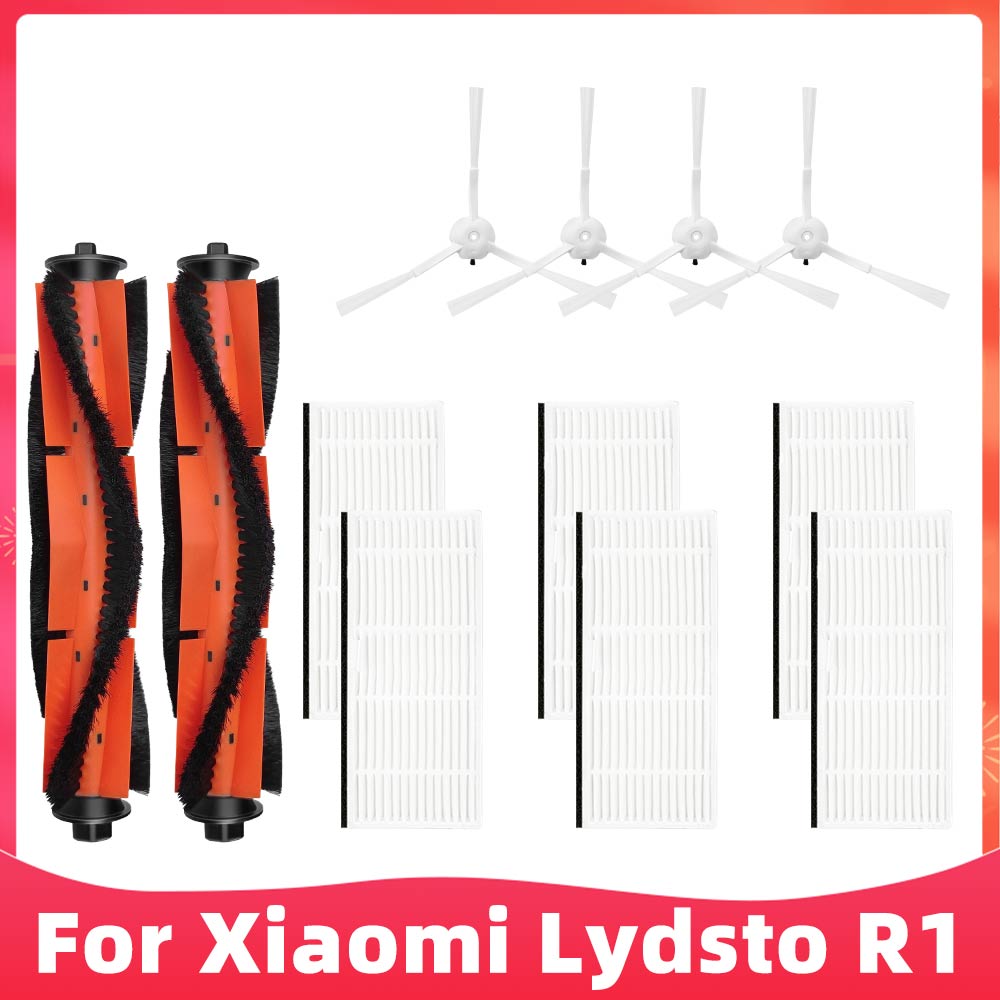 Fit For Xiaomi Lydsto R1 Robot Vacuum Cleaner Spare Parts Main Brush Side Brush Hepa Filter Mop Dust Bag Replacement Accessories