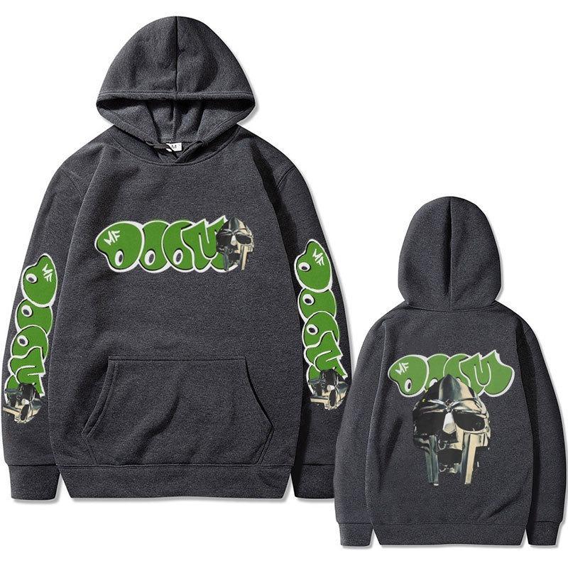 Hip Hop Rapper Mf Doom Madlib Madvillain Mask Art Aesthetic Casual Hoodie Vintage Pullovers Hoodie Clothes Sweatshirts for Men