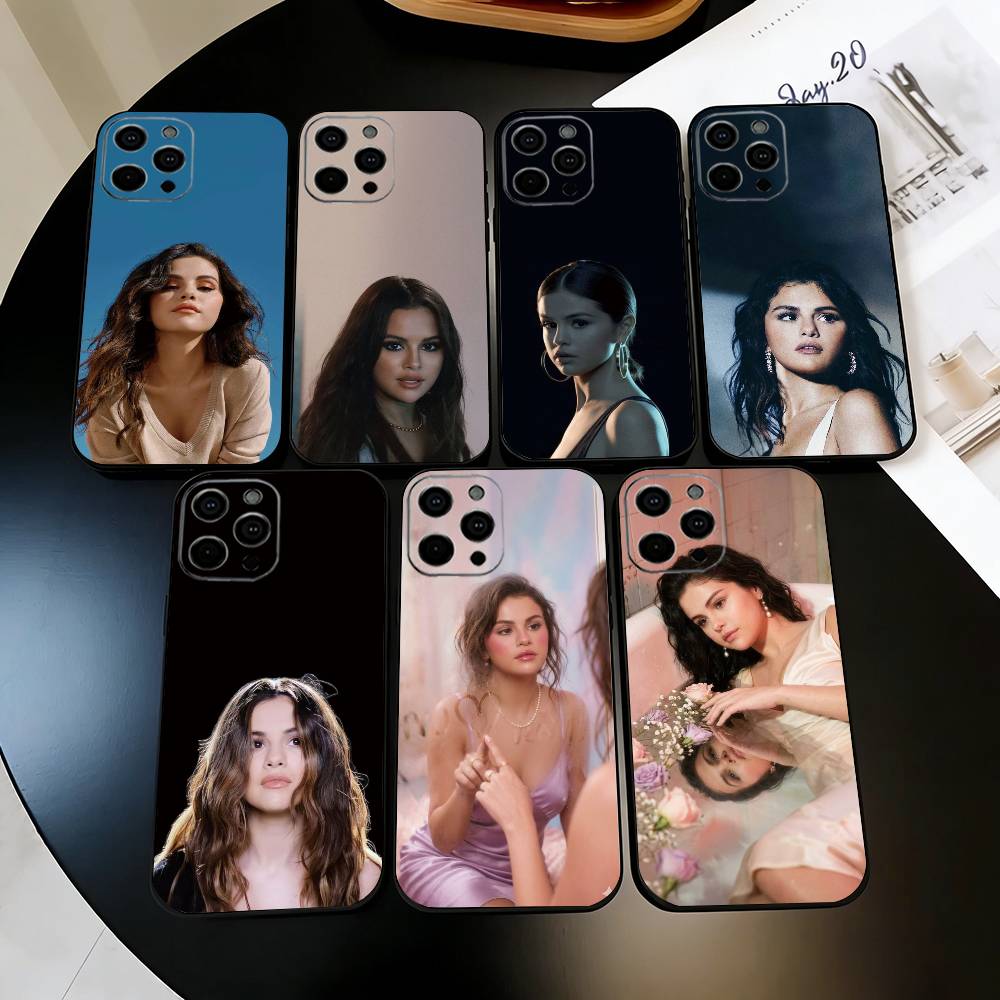 S-Selena G-Gomez Singer Phone Case For iPhone 17,16,15,14,13,12,11 Plus,Pro Max,XS,Soft Silicone Black Cover