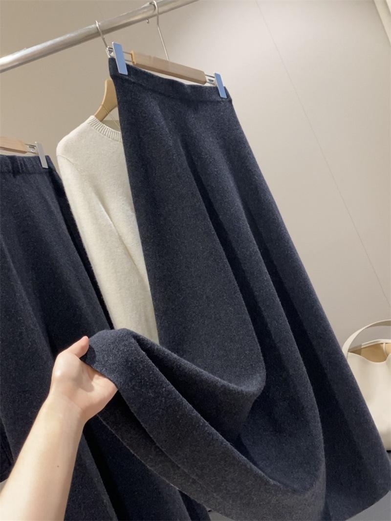 Women s Slim-Fit High-Waist Stretch A-Line Skirt - Trendy Autumn/Winter 2025 Large