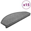 VidaXL Stair Carpet 15 Pieces 65 X 24 X 4 Cm Dark Grey Semi-round Large 133885