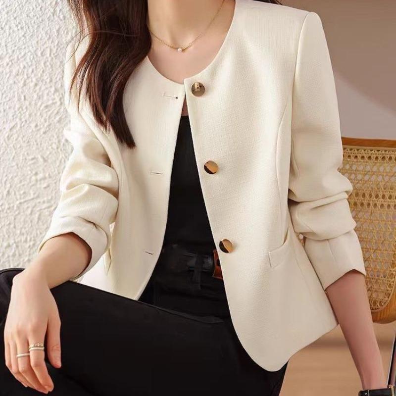 Thin Suit Women's Blazer Small Fragrant Style Spring Autumn Winter Jacket Korean Style Versatile Short