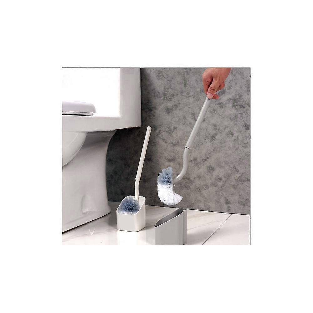 Toilet Brush No Dead Corner Soft Hair Long Handle Toilet Brush Toilet Supplies Blue Cleaning Brush Set,2024 Ping