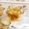 Salatschüssel-Set aus hitzebeständigem Glas in Teefarben