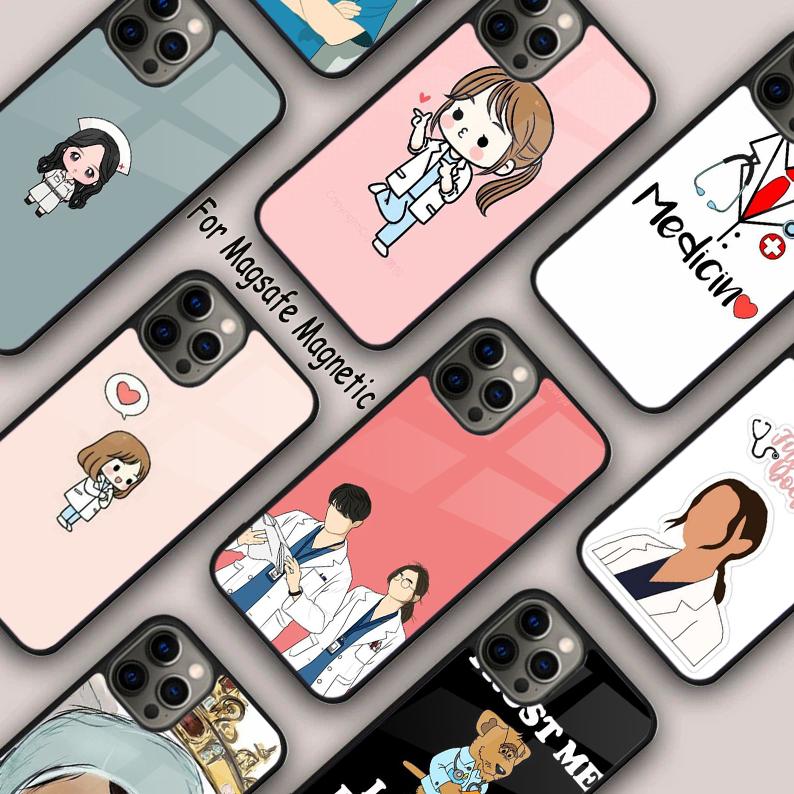 Cartoon Medicine Doctor Nurse Magnetic Phone Case For APPLE iPhone 17 Air 16 14 13 12 Pro Max 15 Plus Wireless MagSafe Cover