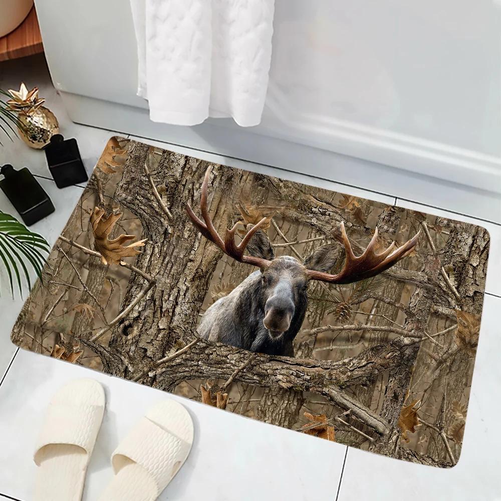 Animal Hunting Boar Carpet Decorate 3D Printed Doormat for Home Indoor Bedroom Toilet Kitchen Mats Rectangle Area Rugs Pig Duck