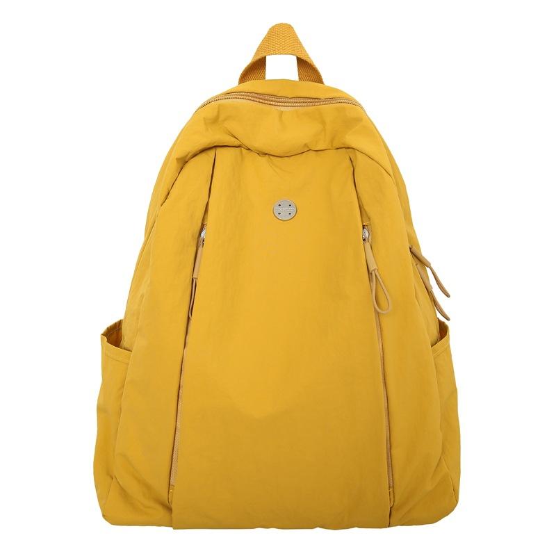 

Женский рюкзак мужской спортивный рюкзак однотонный школьная сумка для школьников жёлтый