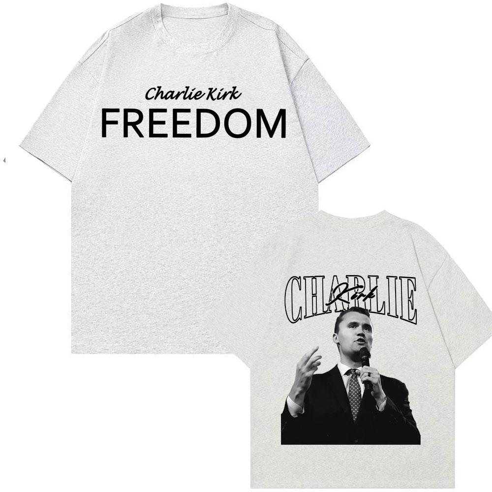 

Просто Чарли Кирк Бесплатная футболка, Мужская модная хип-хоп уличная футболка, Нейтральный летний топ, 100% чистый хлопок футболка Y2k 4XL