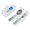 3Pcs/Set Portable Folding Fork Spoon With Box 304 Stainless Steel Cutlery Set Mini Cute Tableware Set Suitable for Kids Students