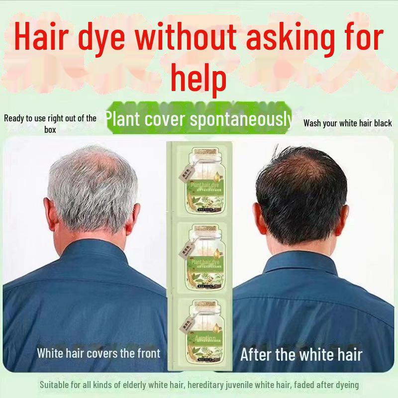 Bubble Hair Dye: Plant-Based Cream for Gray Coverage, Non-Staining, Easy at Home