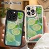 Phone Case: 2D Flat Design Suitable for iPhone 18 17 16 15 14 13 Pro Step Protection Case, Lime Splash, Christmas and Halloween Gifts