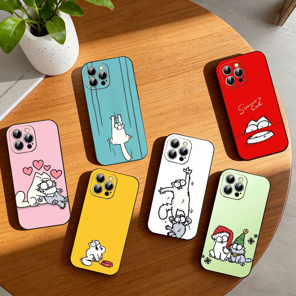 S-Simons And Cats-s Phone Case Silicone Soft For IPhone 17 16 15 14 13 12 11 X XR Plus Pro Max Plus