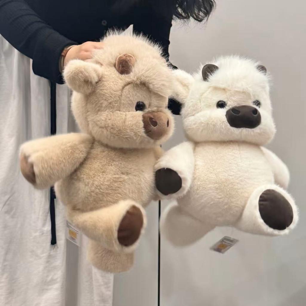 42cm Sevimli Highland Sığırı Peluş Oyuncak Sarılabilir Koşan İnek Dolması Hayvan Birinci Sınıf Yumuşak Kumaştan Yapılmış, Sakinleştirici Yoldaş