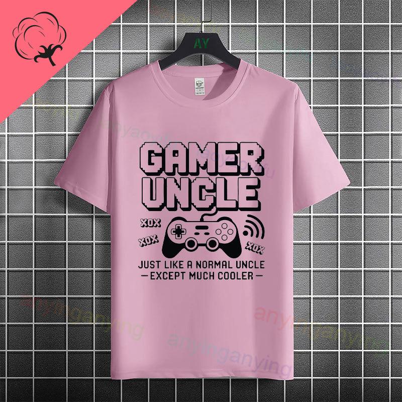 Funny Uncle Level Unlocked Graphic Tshirt Casual Fashion Streetwear 100 Cotton Short Sleeve Crew Neck Tshirt Perfect For Gift
