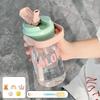 GIANXI Simple Student Water Cup Fitness Cup Straw Cup Plastic Cup Coffee Cup Outdoor Travel Portable Juice Cup Water Bottle
