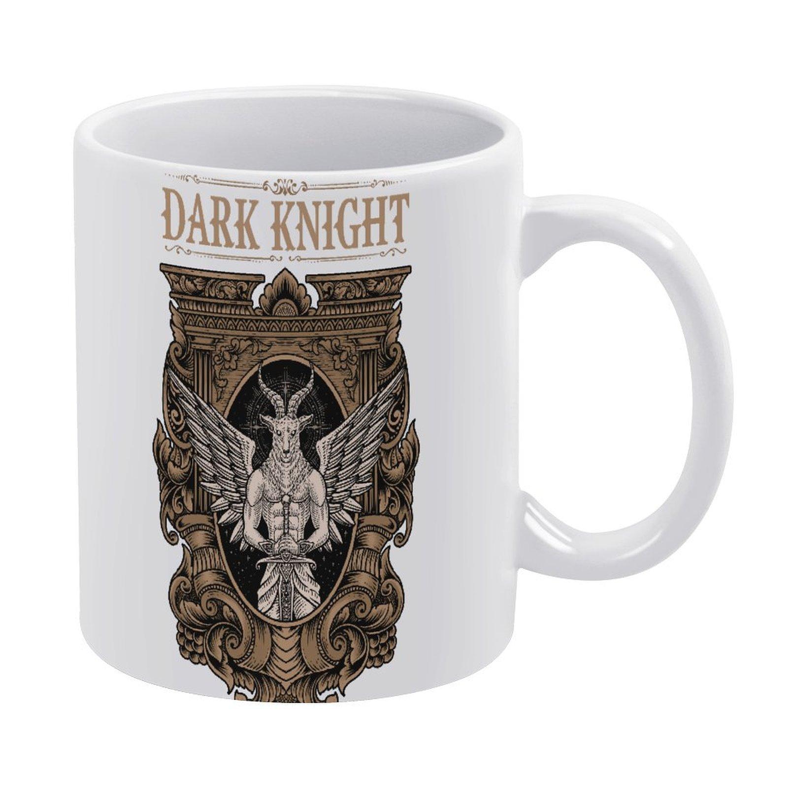 

11oz White Ceramic Mug with Glossy Finish and Dual Print Design, Perfect for Coffee, Tea and Daily Relaxing Beverage