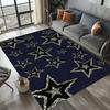 Star Pattern Carpet Mat Rug - Brown Yellow Geometric Design Modern Minimalist Home Decoration for Living Room Bedroom Floor Mat