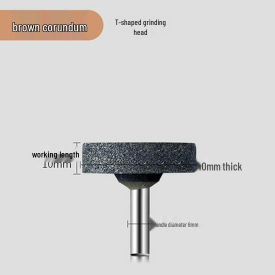 Cylindrical Sanding Head with Handle for Electric Grinder - Jade Carving and Polishing Tool