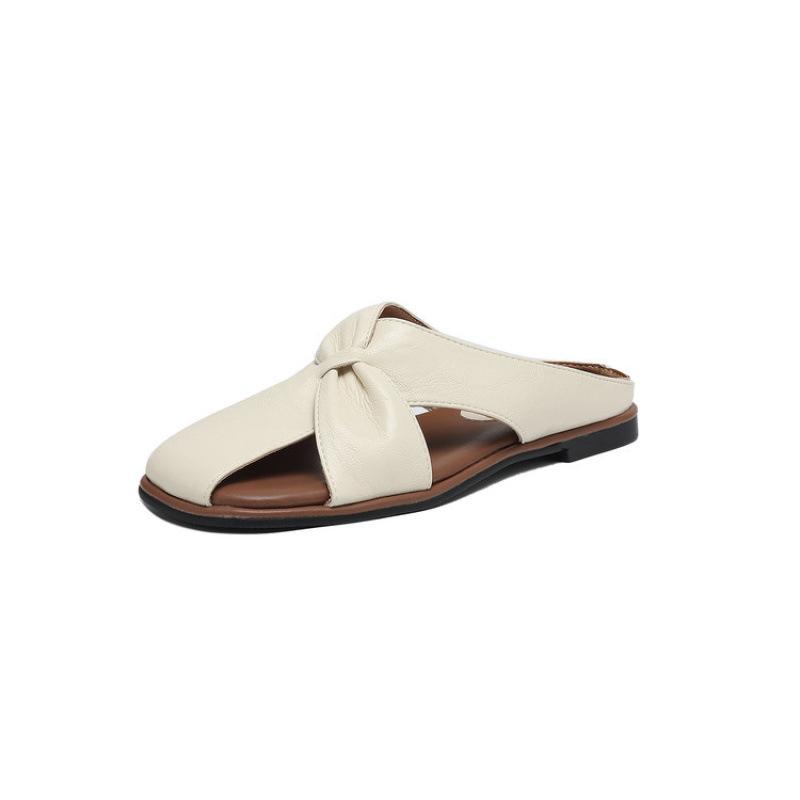 New women's round head flat-bottomed slippers non-slip soft bottom large size summer rubber soft bottom comfortable casual fashion sandals