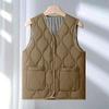 Crew neck quilted warm windproof vest down cotton vest cotton top warm jacket new autumn and winter