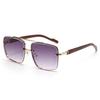Luxury Square Men Sunglasses Wooden Vintage Designer Trendy Glasses Sunglasses Women Personalized Sunglasses Hombre