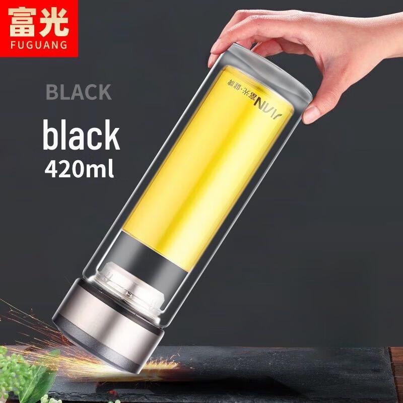 Fuguan Double-Wall Borosilicate Glass Tea Infuser Mug