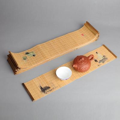 Creative lucrate manual bambus ceai covorașe Placemat masă covoraș chinezesc ceremonia națională decor artizanat impermeabil alergător