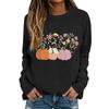 Women's Halloween Print Long Sleeve Neck Casual Top