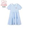 Girls' Summer Academy Style Doll Collar Princess Dress