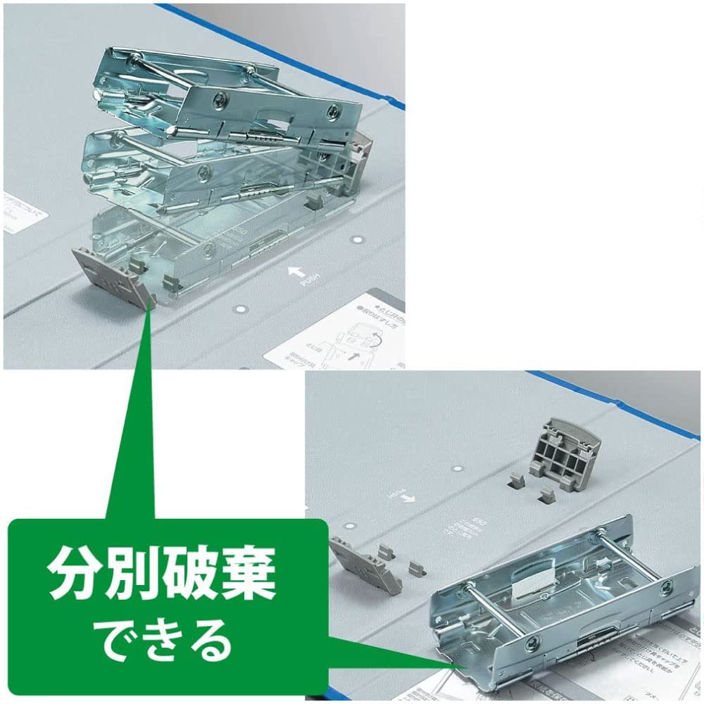 KOKUYO Pipe File EcoTwin R Double Opening A4 1000 Sheets Blue 2-Hole Fu-RT6100B