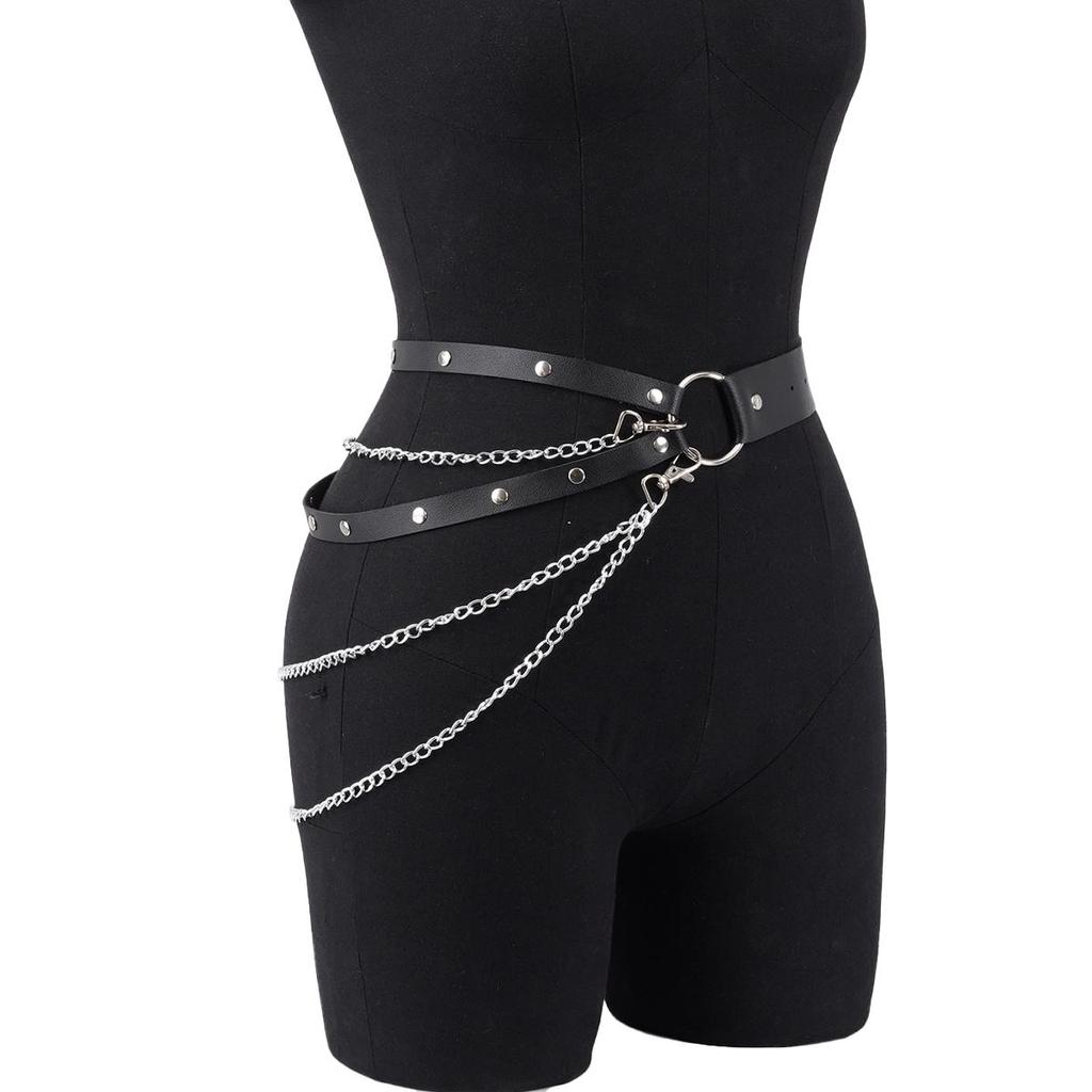 1 Piece Of Women's Fashionable Thigh Garter Belt, Hip Chain Belt, Circle  Decoration, Punk Clothing Accessories Festival Rave Outfit – buy the best  products in the Ayzeze online store