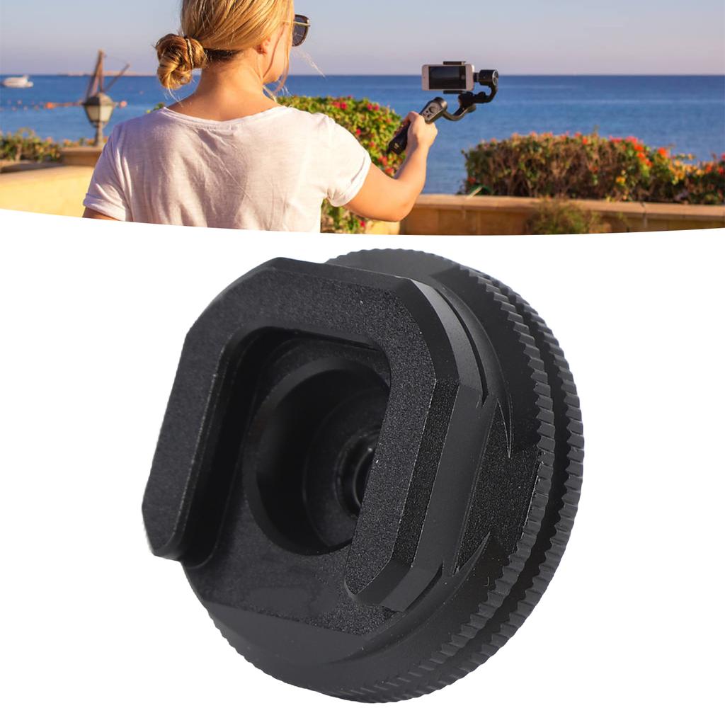 Cold Shoe Mount Adapter 1/4in Aluminium Alloy Flash Speedlight Shoe Mounts for Camera