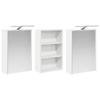 Bathroom Cabinet Set 3 Pcs 126 X 16 X 62.5 Cm Engineered Wood