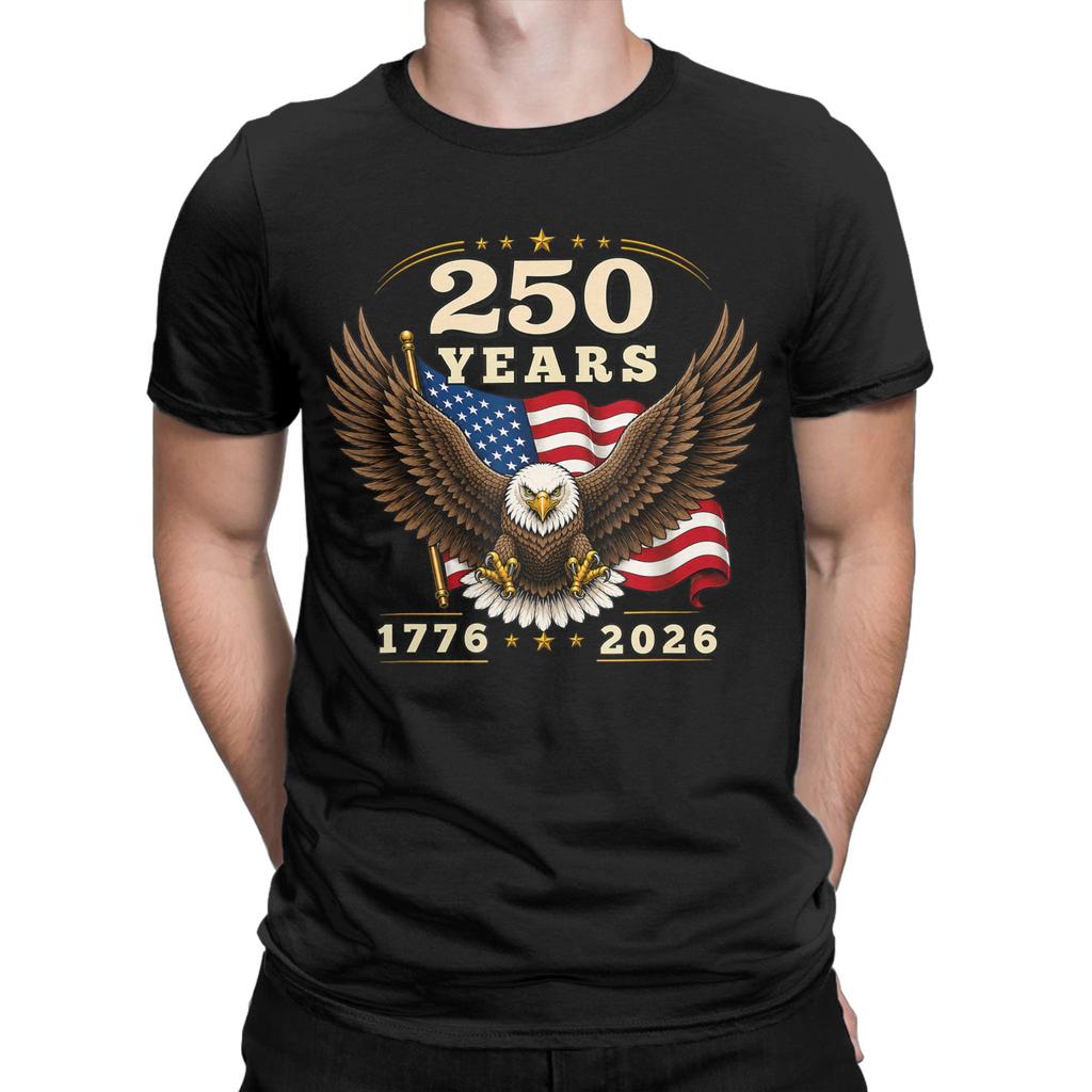250 Anniversary USA 250 Years 17762026 American 4th of July TShirts for Unisex Vintage Pure Cotton Tee Shirt T Shirt Clothes