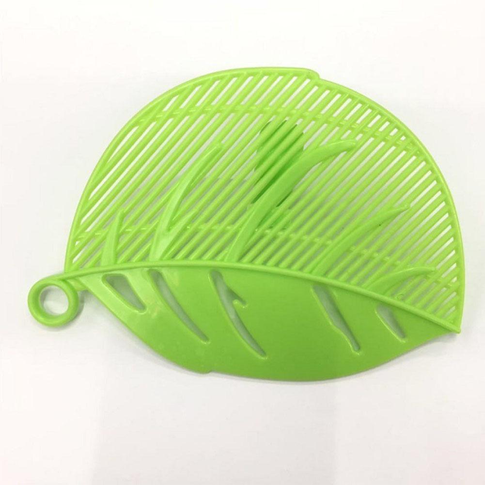 Leaf Shape Rice Washing Sieve Snap-in Type Plastic Draining Board for Noodles Fruits Vegetables