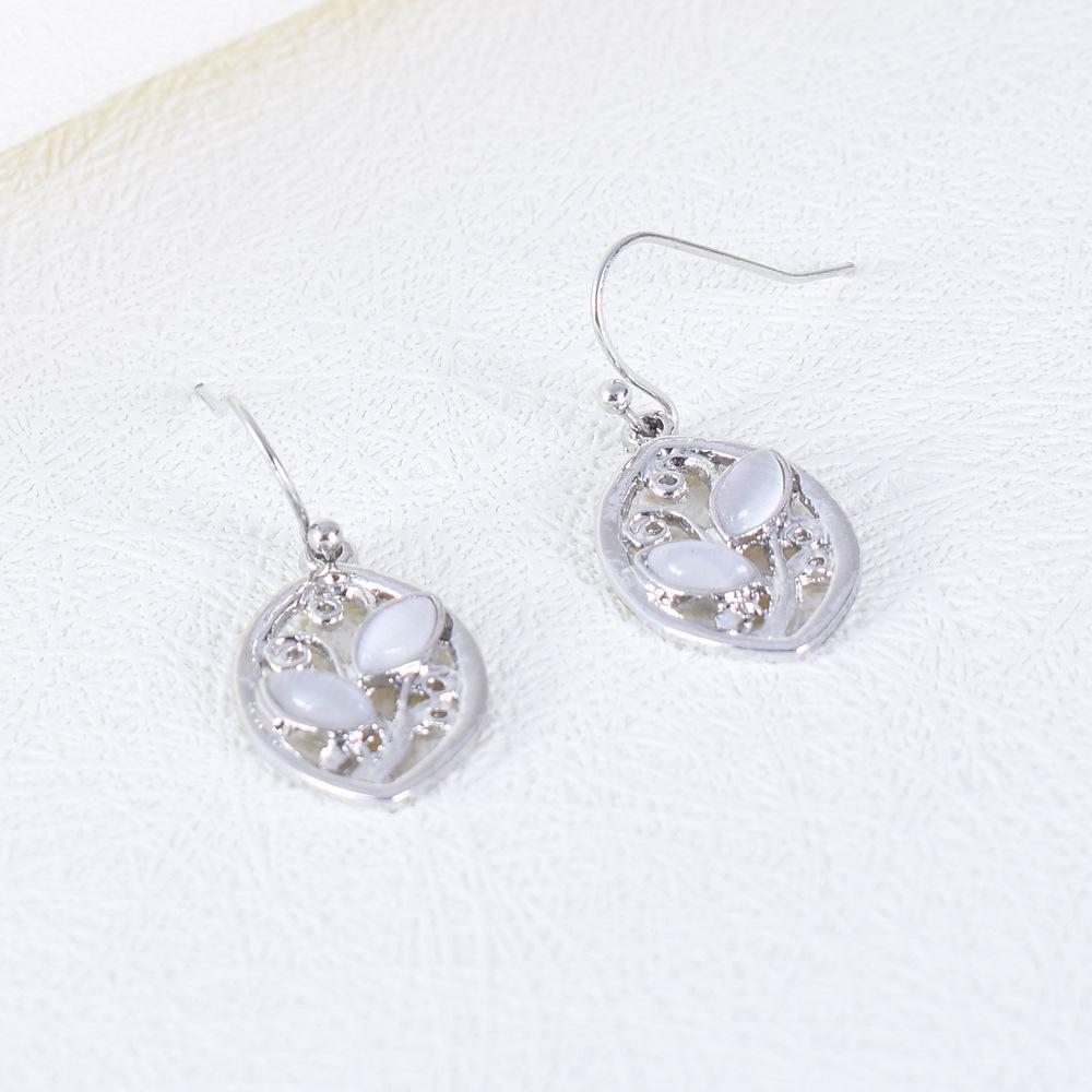 Qifu Leaf Ear Hook Earrings - Trendy European & American Style