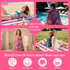 Pink Rhyme Waist Pattern, Double-sided Printing, Double-sided Velvet Beach Towel, Sunscreen, Absorbent Towel, Convenient Outdoor Bath