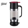 Honey Storage Jar Glass Press Dispenser Bottle Syrup & Sauce Container with No-Drip Spout Spill-free Pourer BPA-Free Plastic for Kitchen Coffee