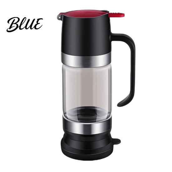 Honey Storage Jar Glass Press Dispenser Bottle Syrup & Sauce Container with No-Drip Spout Spill-free Pourer BPA-Free Plastic for Kitchen Coffee