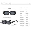 Classic Rivet Brand Square Sunglasses UV400 Luxury Vintage Trendy Sun Glasses for Women Men Punk Driving Shades