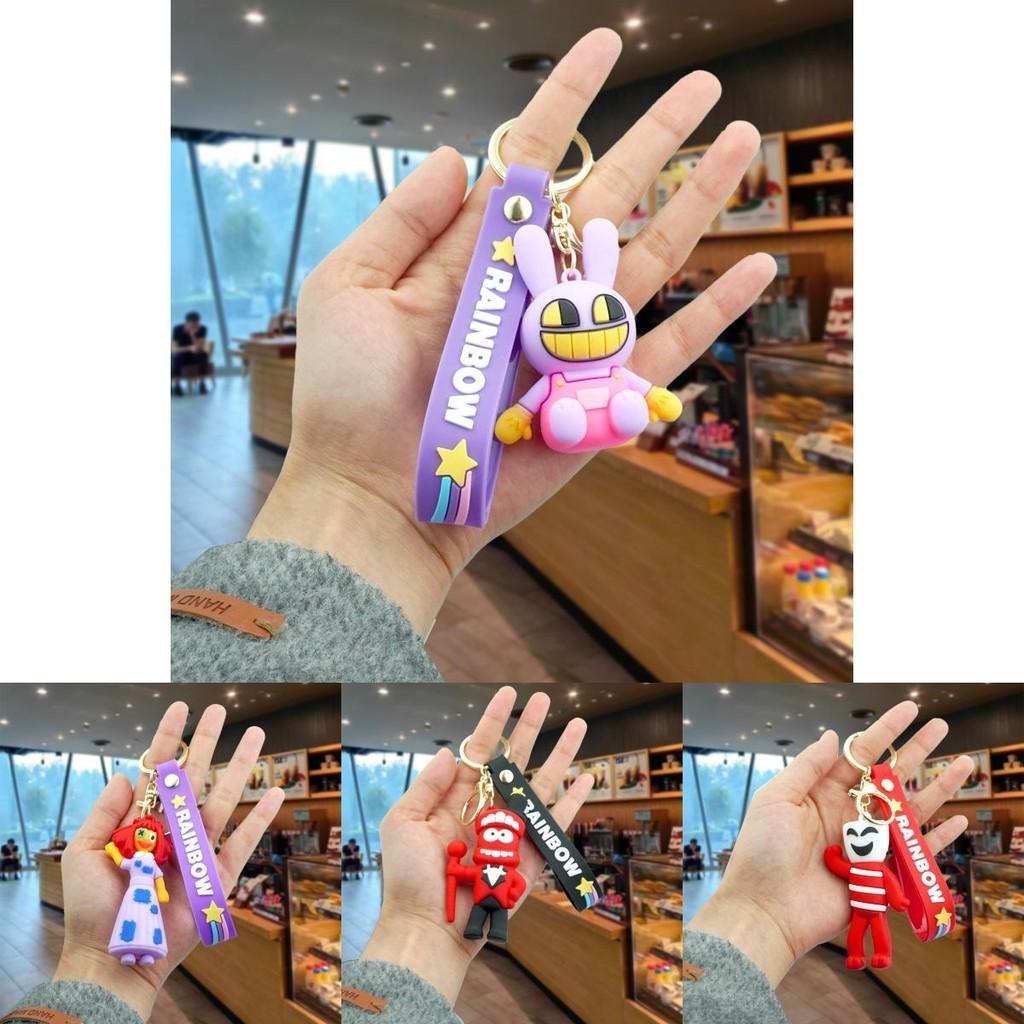 Klíčenka Magický Digitální Cirkus Barevný Kreslený Gumový Přívěsek na Tašku Roztomilé Doplňky