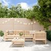 Vidaxl 6-Cz. Garden Lounge Furniture Set, Pine Wood