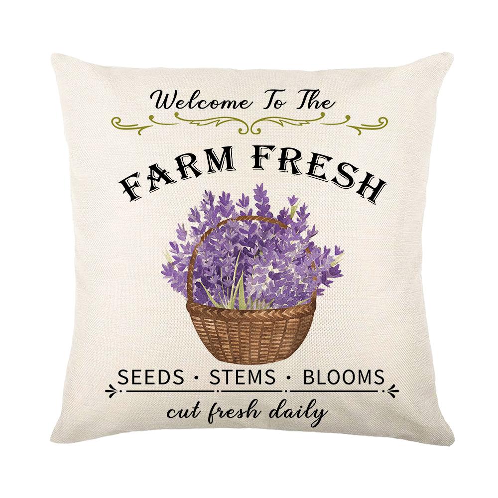 Pillow Spring Lavender Pillow Case Outdoor Decorative Pillow Sofa Pillow Case