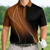 Colorful Pattern Digital Printing Design Polyester Fiber Men's Short-sleeved Polo Shirt for Summer Outdoor Activities Daily European and American Wear