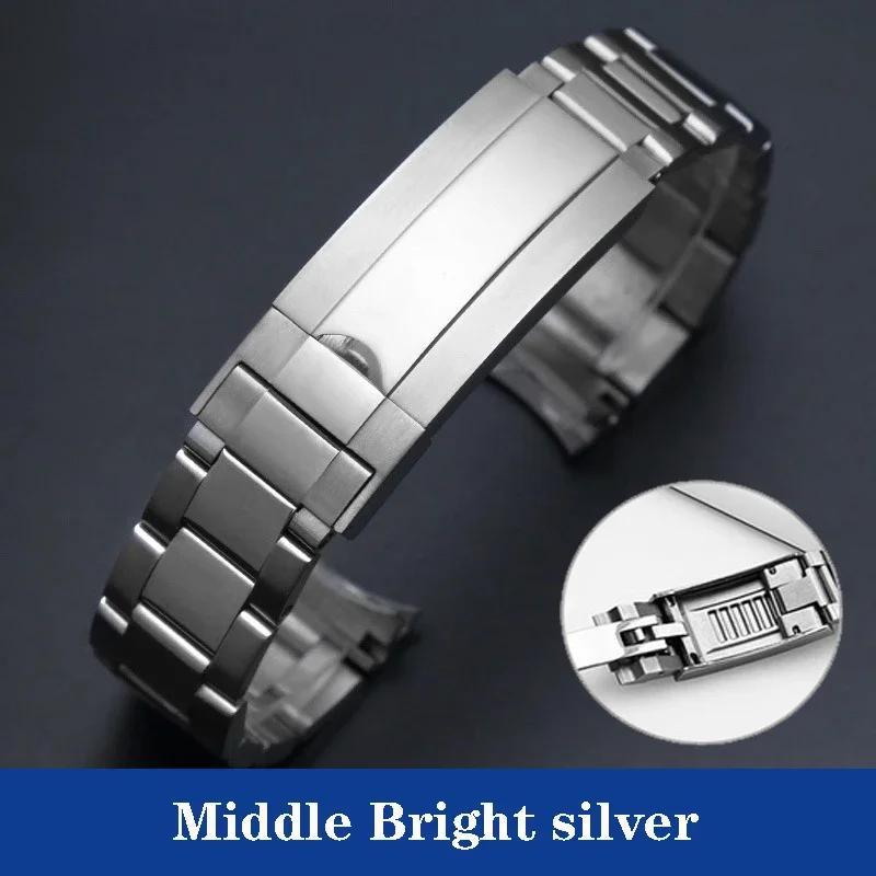 Watch Bracelet for Rolex Explorer Ditongna Diver the Green Black Water Ghost King Accessory 20mm 904L Solid Steel Watch Chain