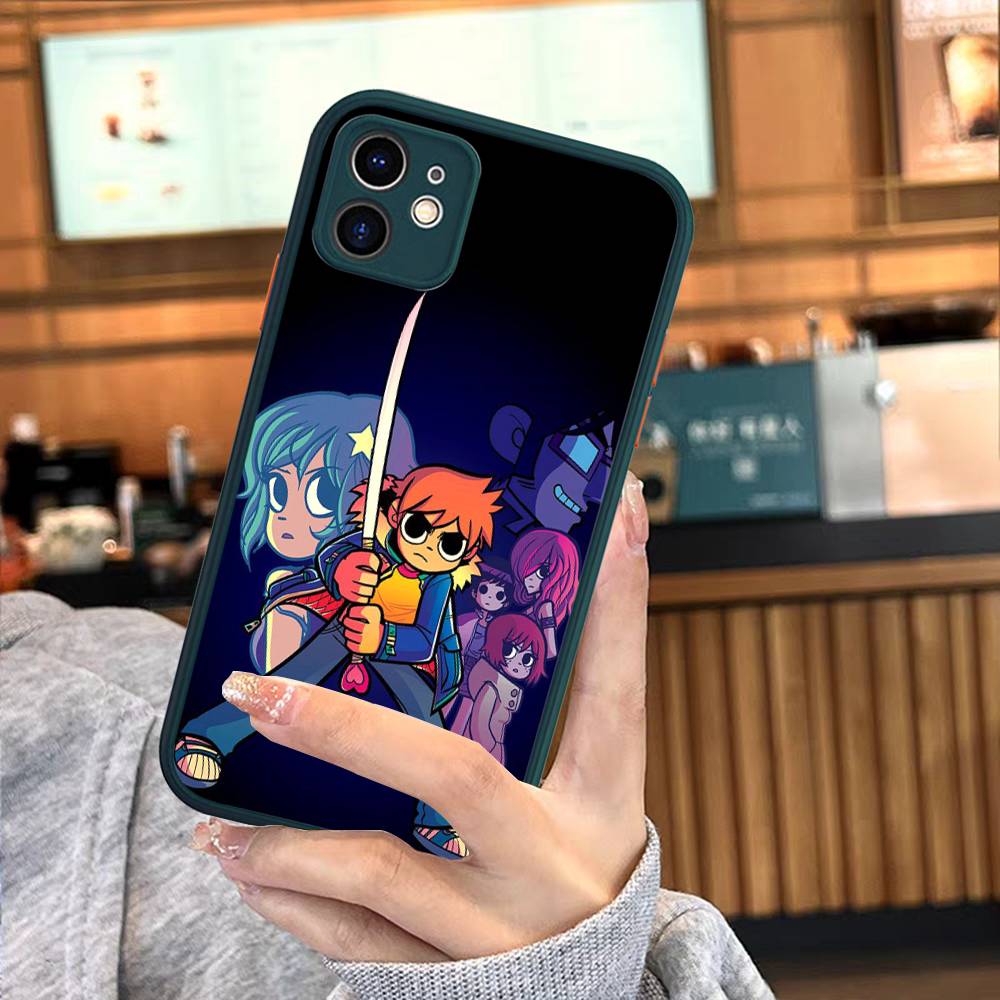 S-Scott Pilgrim Silicone Case For iPhone 16 15 14 13 12 11 Pro Max Plus X XS MAX Shockproof Matte Cover