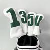 Faux Leather Golf Club Head Cover for Drivers Fairway Woods Hybrids No.1/3/5/U Headcover Soft Velvet Green Putter Head Protector