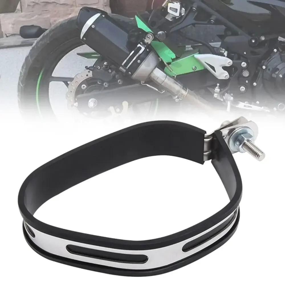 140mm X 100mm Universal Motorcycle Exhaust Clamp Exhaust Pipe Hanger Bracket Fixed Ring Support Band Fixture
