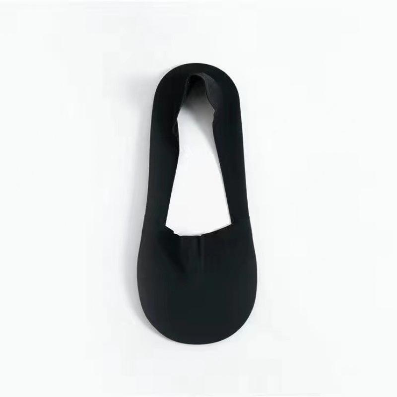 Women's No-Show Ice Silk Socks: Non-Slip, Sweat-Absorbing, Odor-Proof, Seamless for High Heels