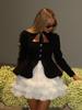 2026 Women's Lace Patchwork Tie-Waist Layered Short Dress